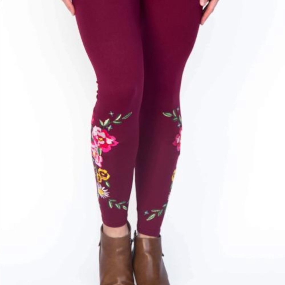 Beautiful embroidered leggings.